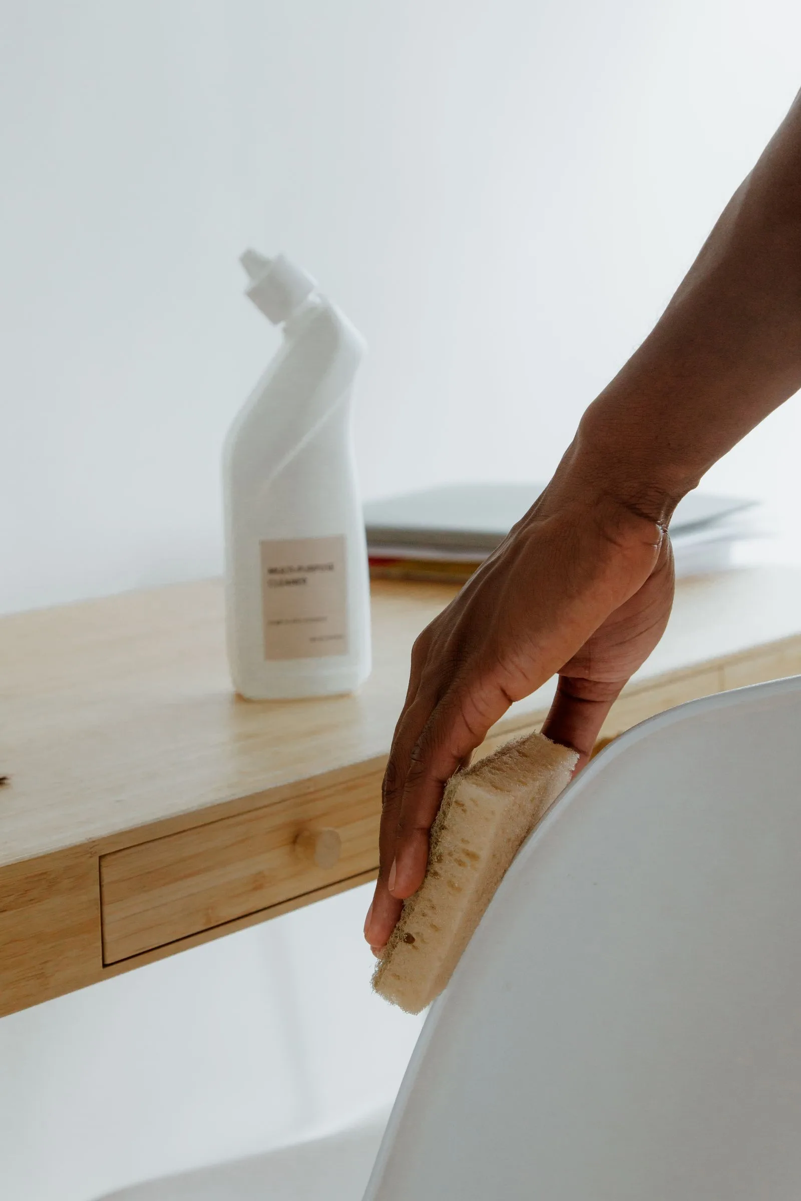 Routine cleaning inside a home