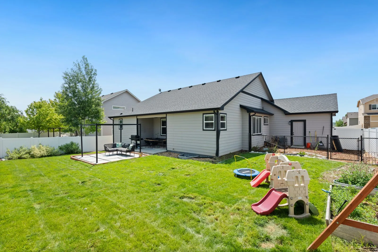 Garden and outdoor space beside a home
