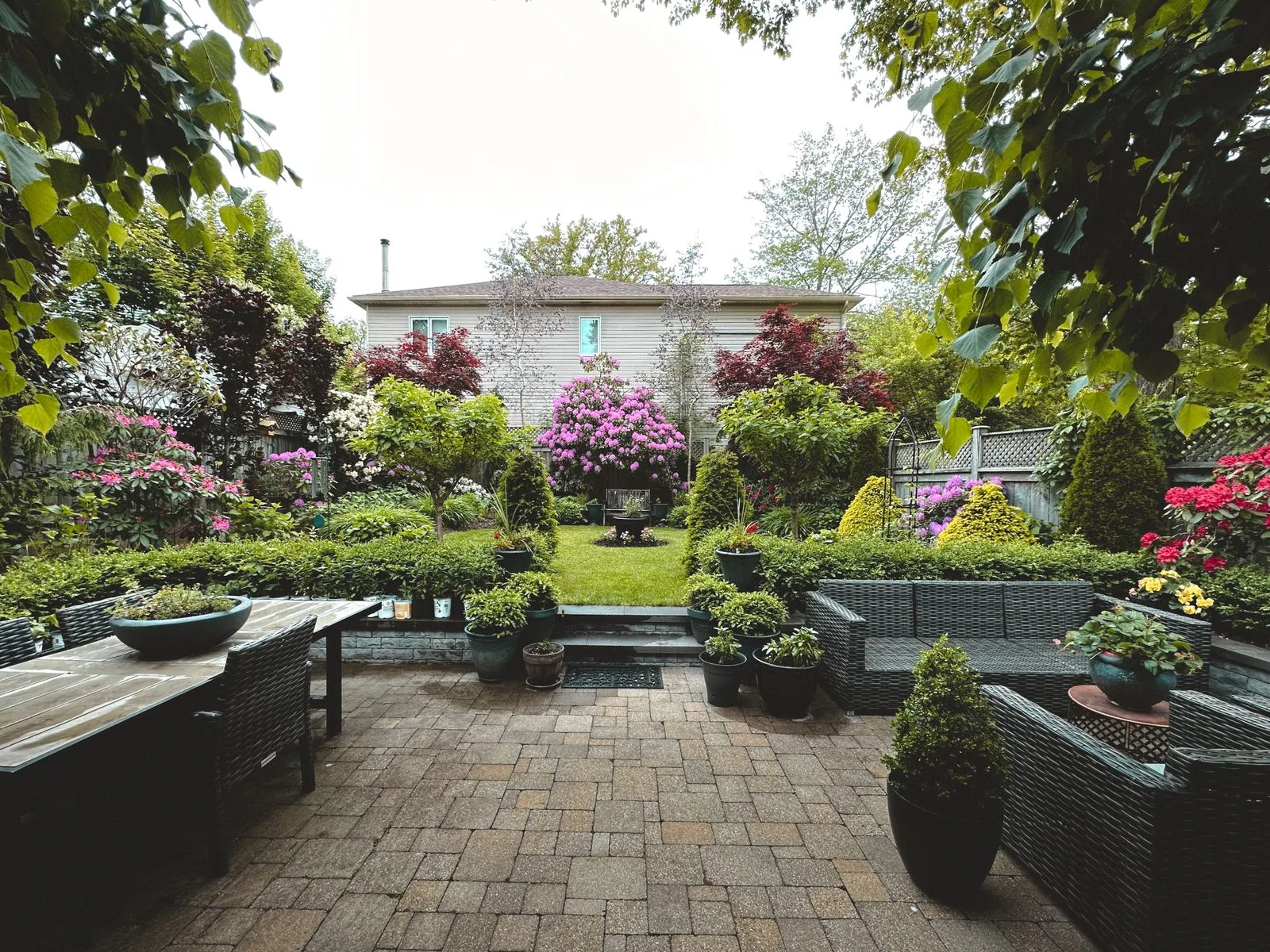 Garden and outdoor space beside a home