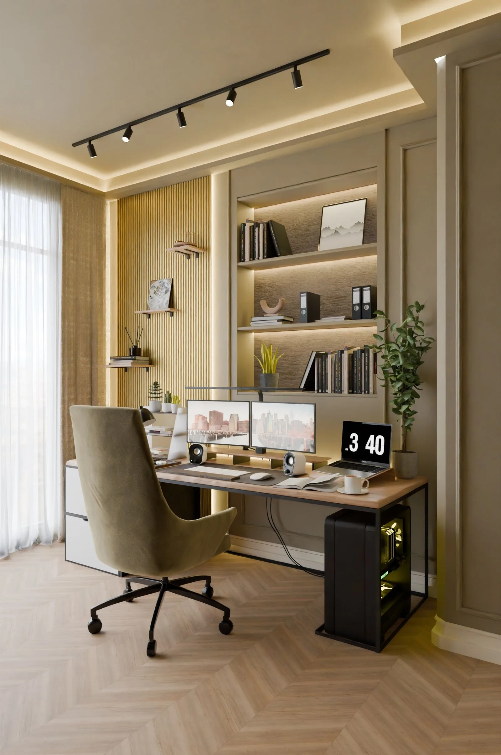Home office workspace
