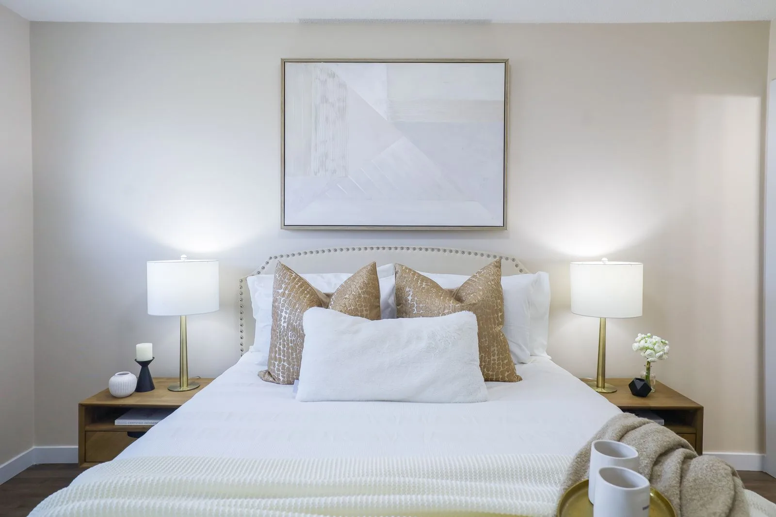 Bedroom interior and bed