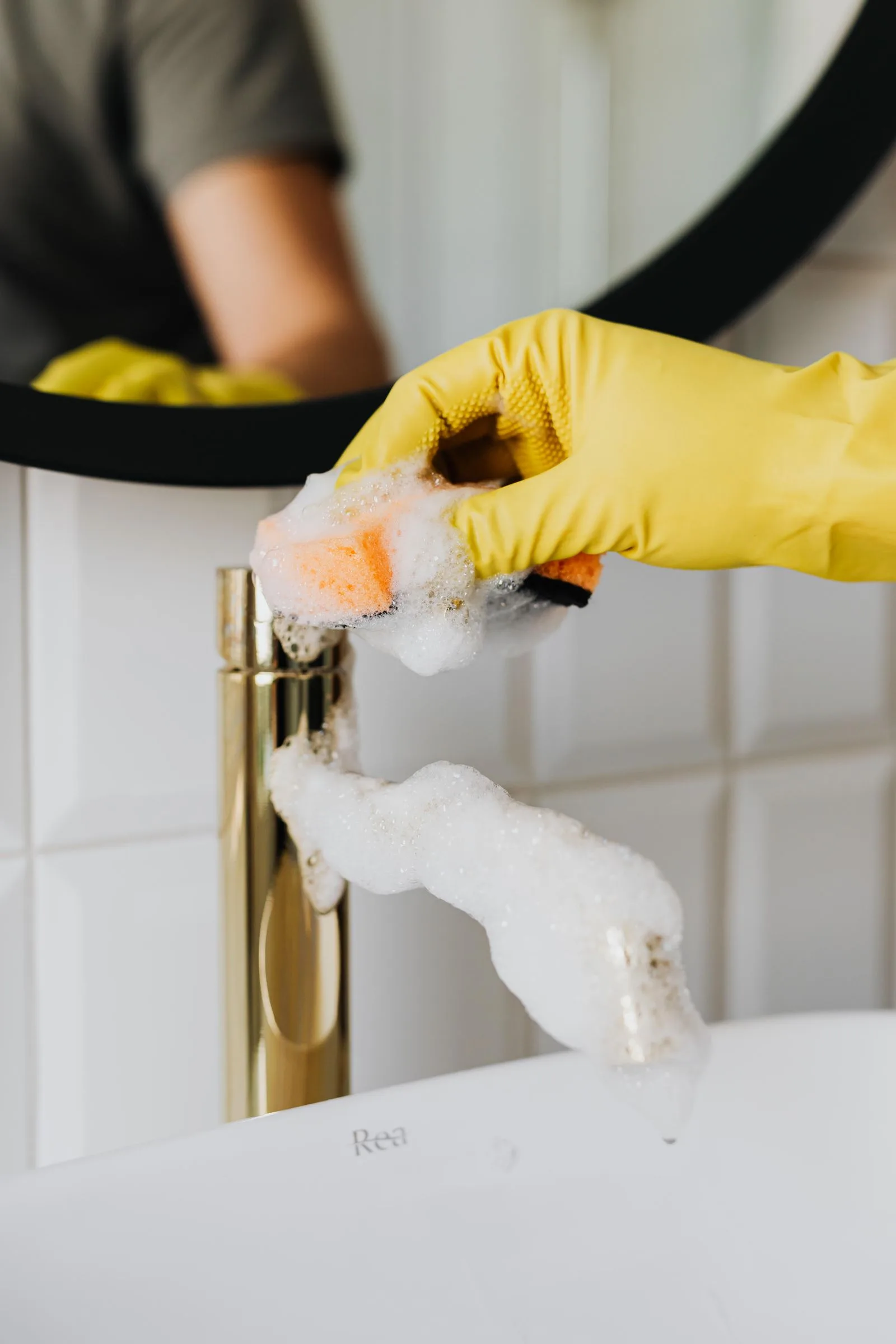 Routine cleaning inside a home