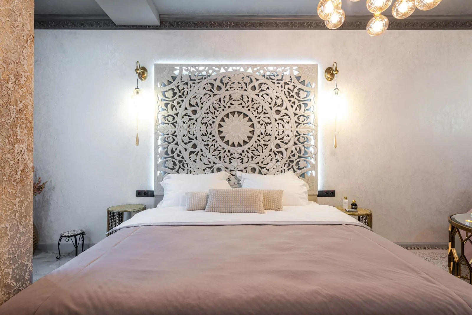 Bedroom interior and bed