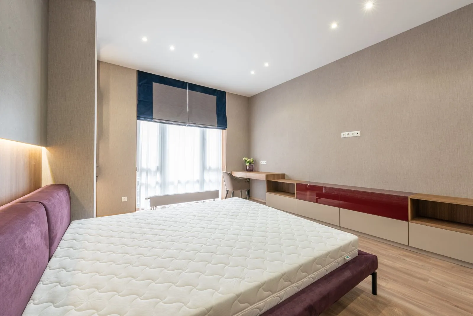 Bedroom interior and bed