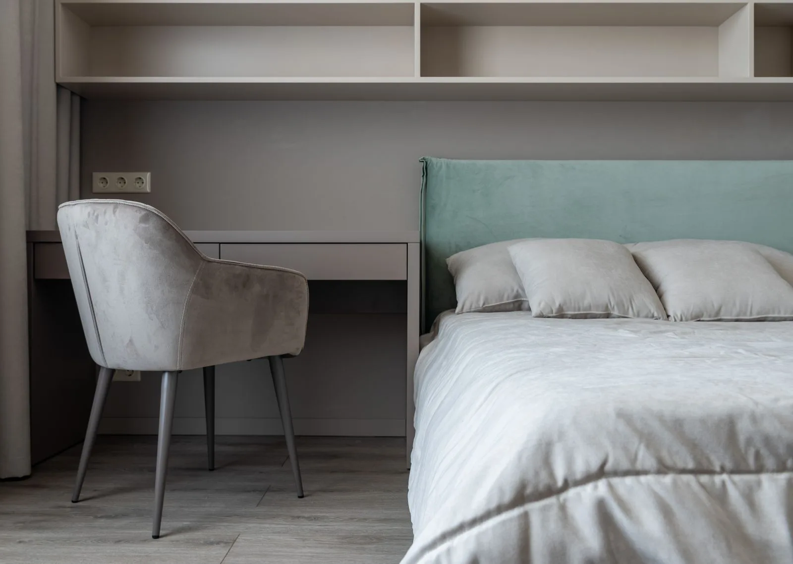 Bedroom interior and bed