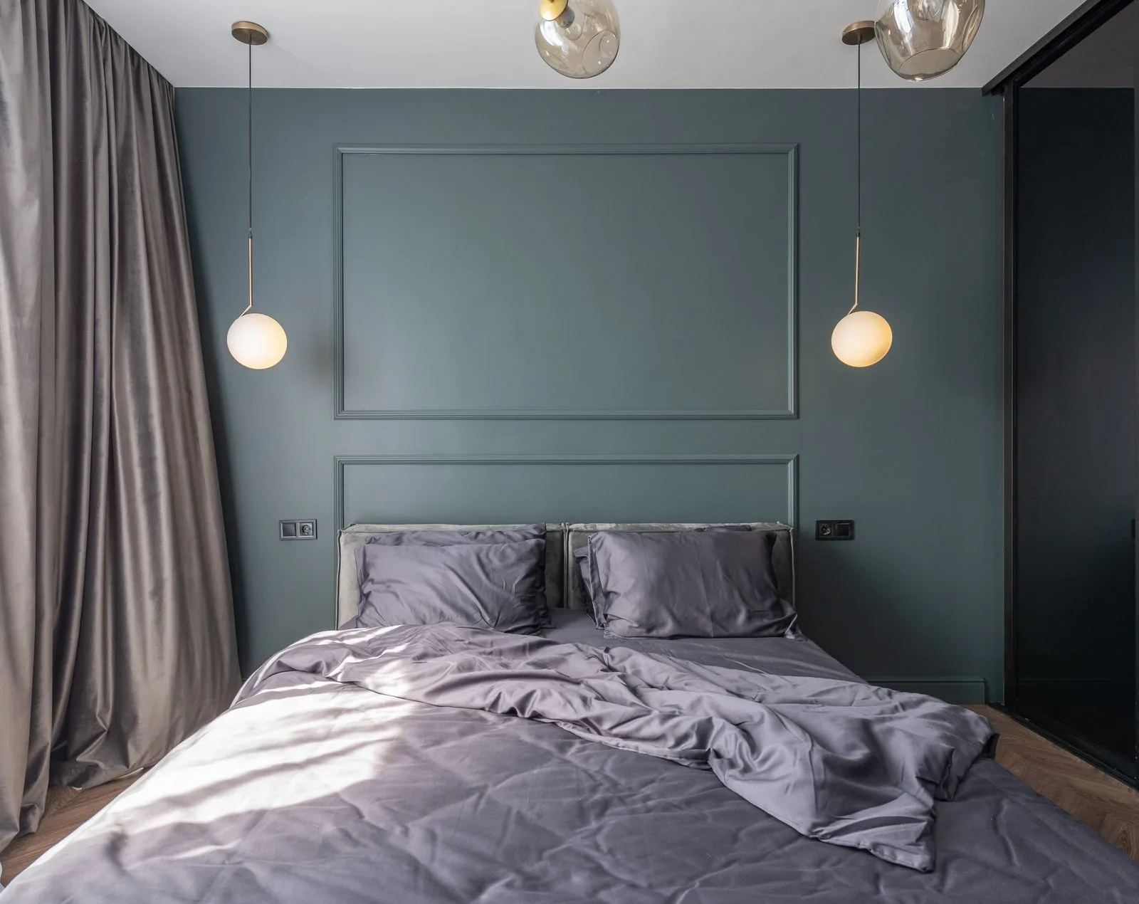 Bedroom interior and bed