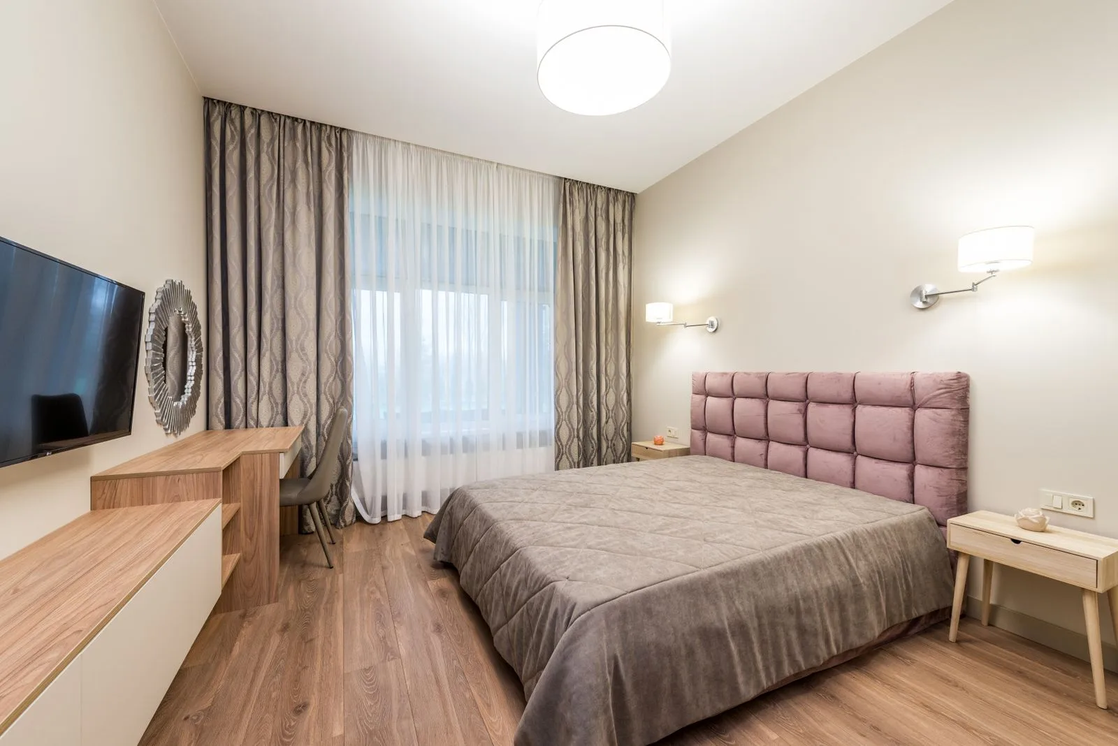 Bedroom interior and bed