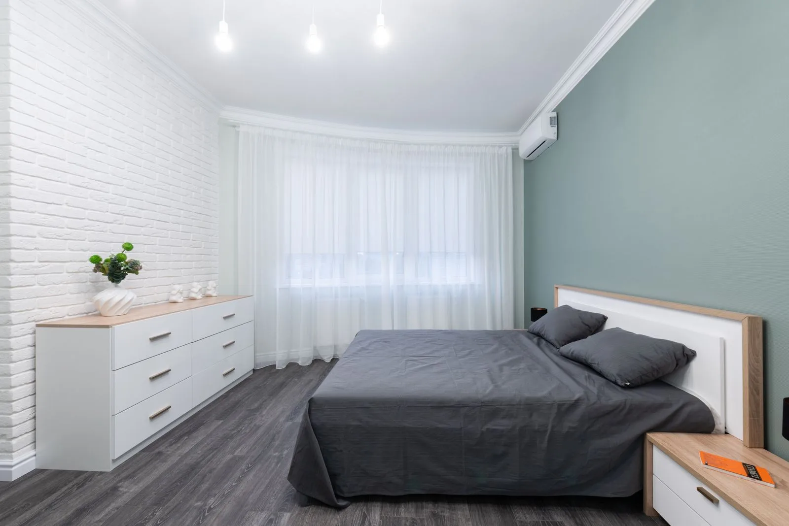 Bedroom interior and bed