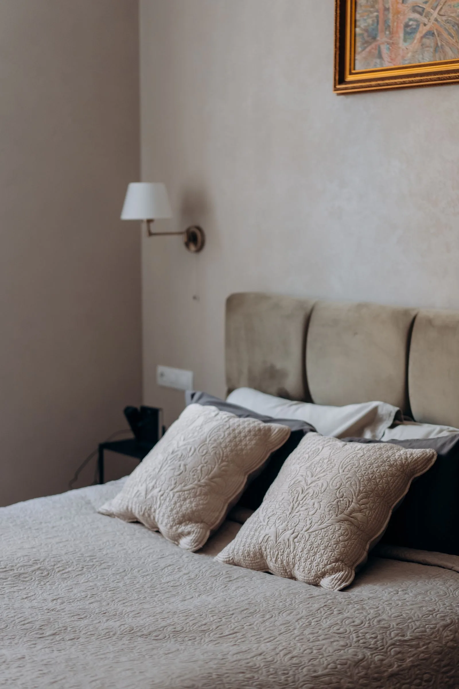 Bedroom interior and bed