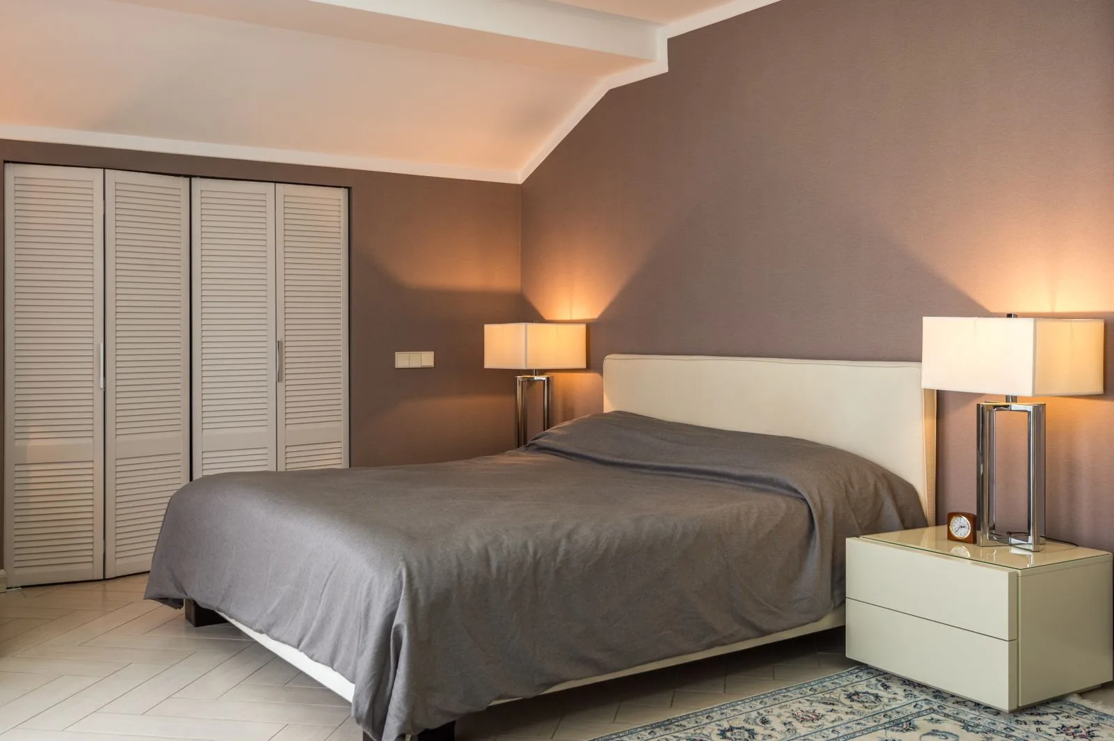 Bedroom interior and bed