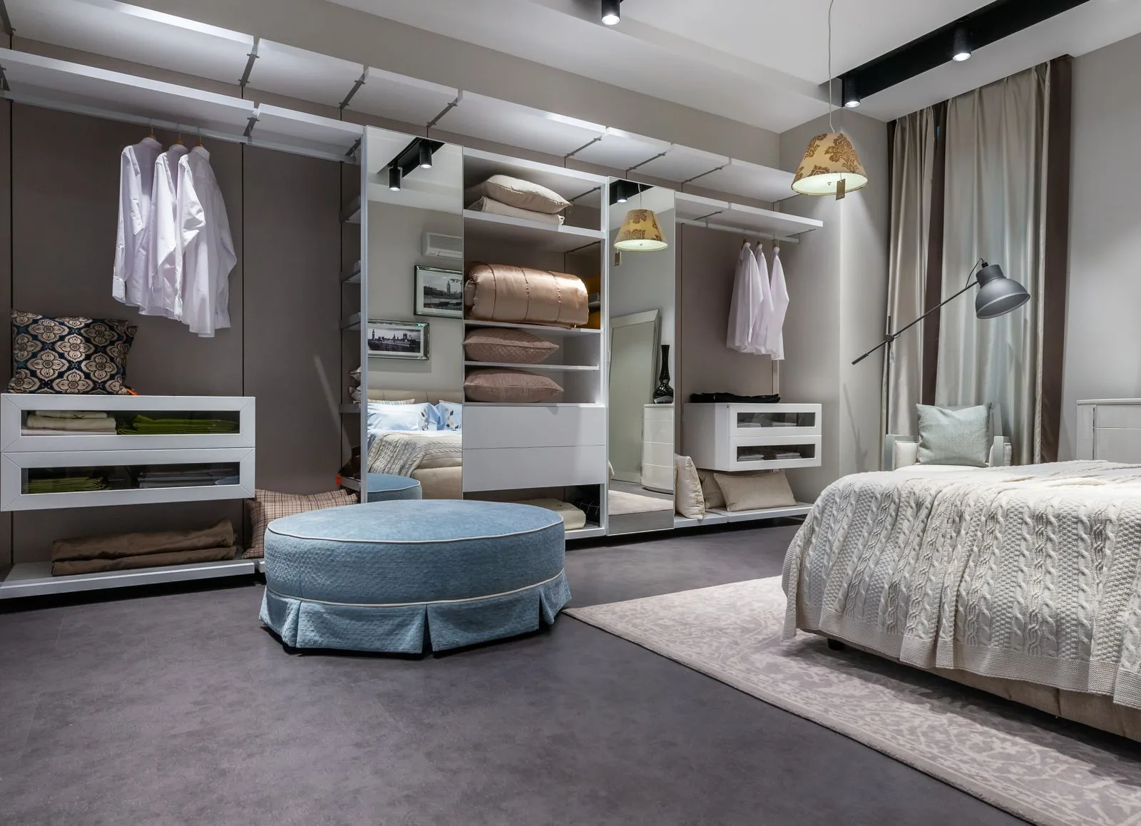 Bedroom interior and bed