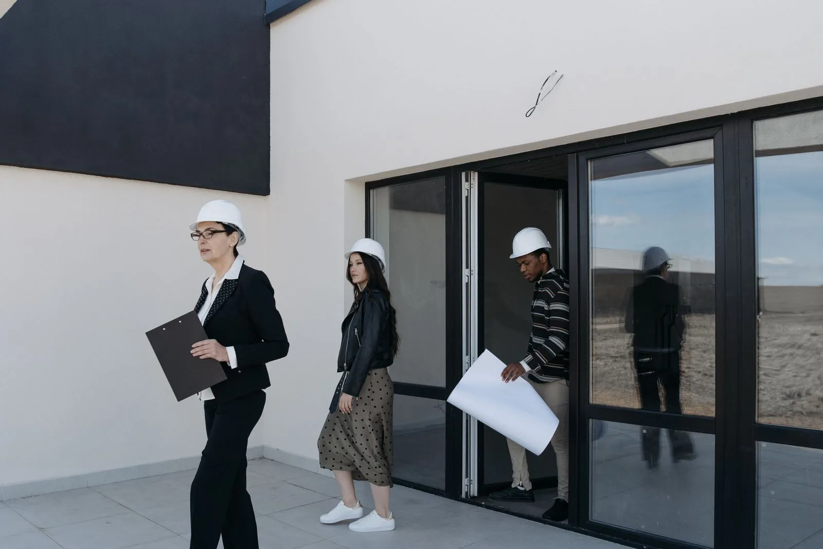 Professional reviewing a residential property