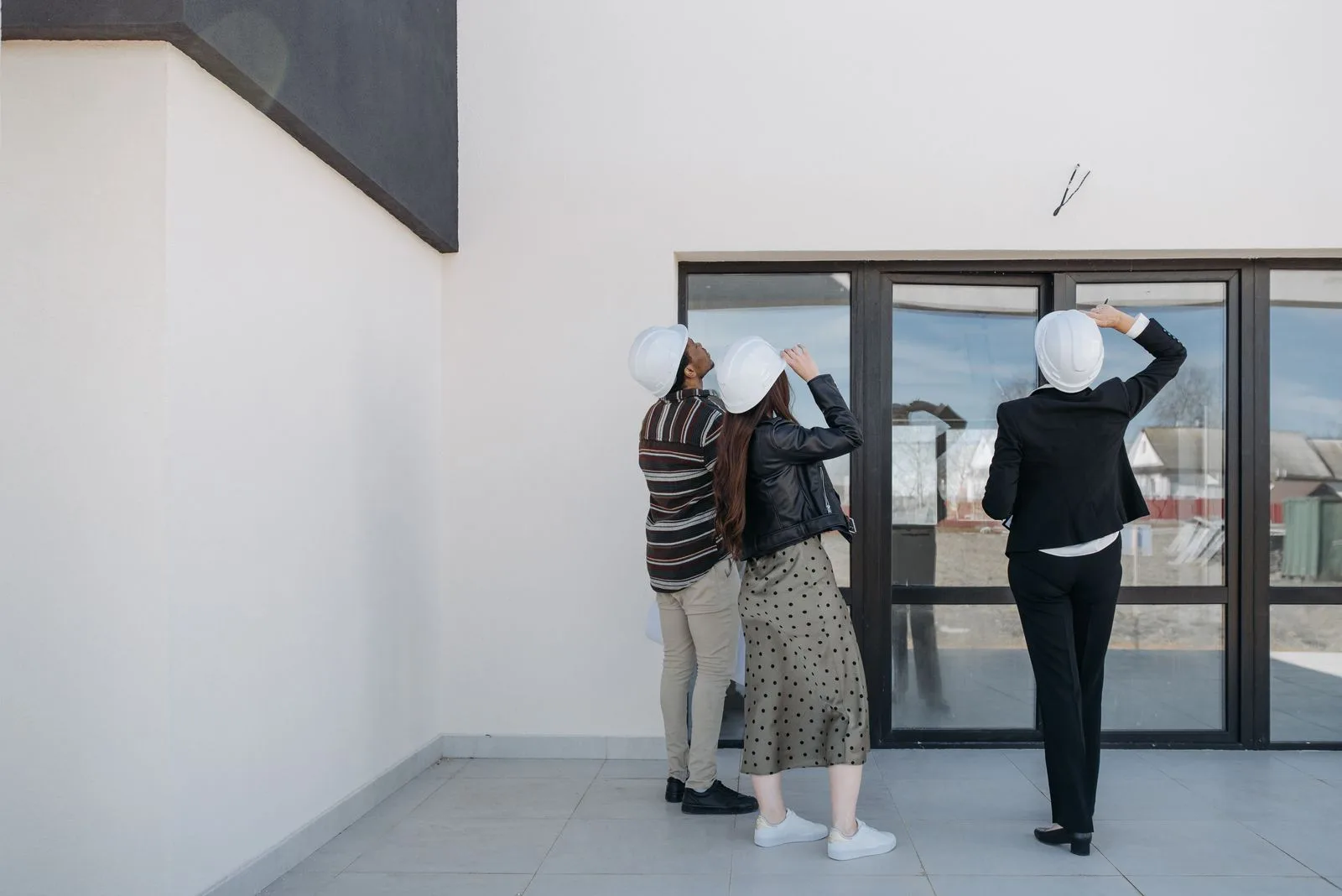 Professional reviewing a residential property