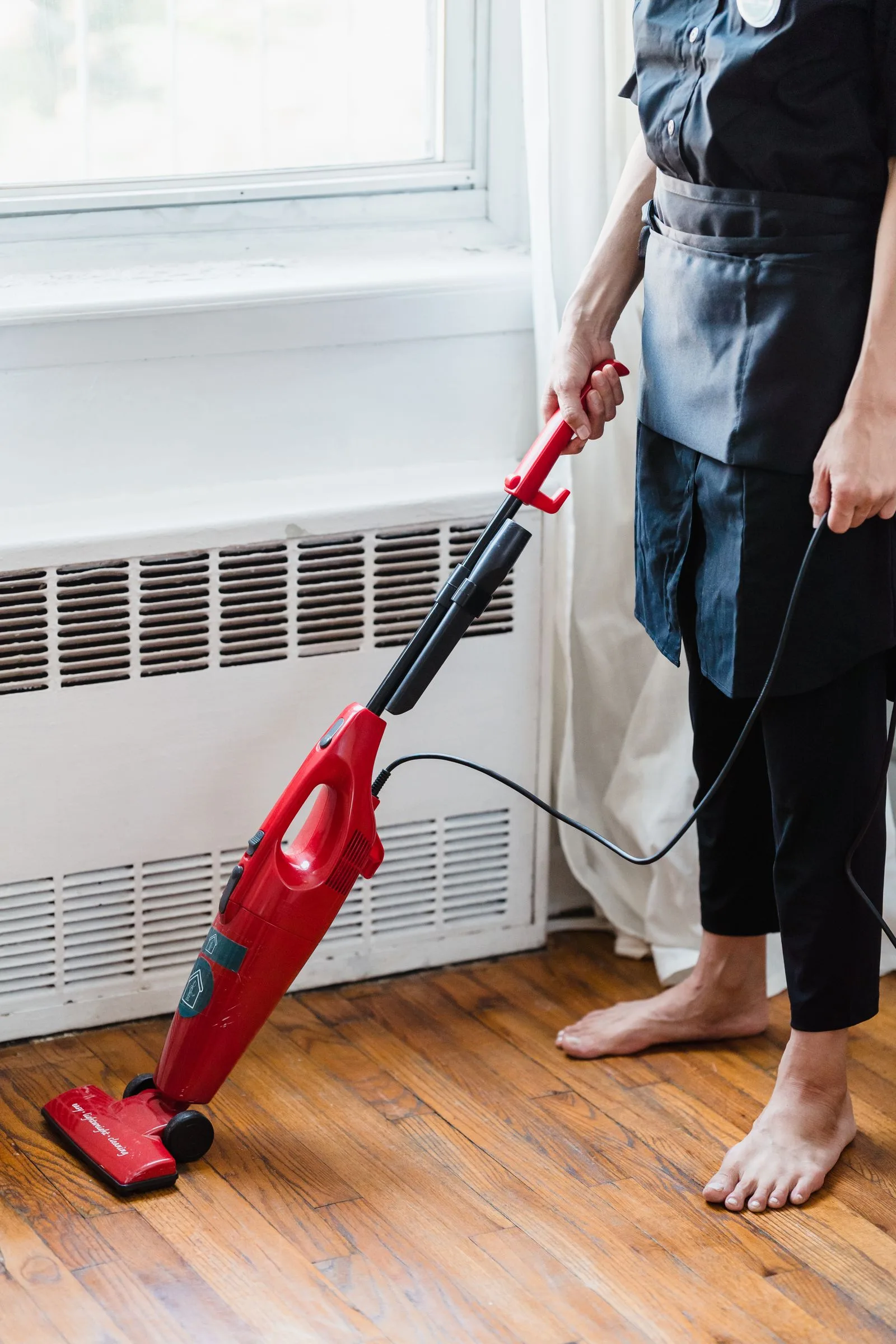 Routine cleaning inside a home