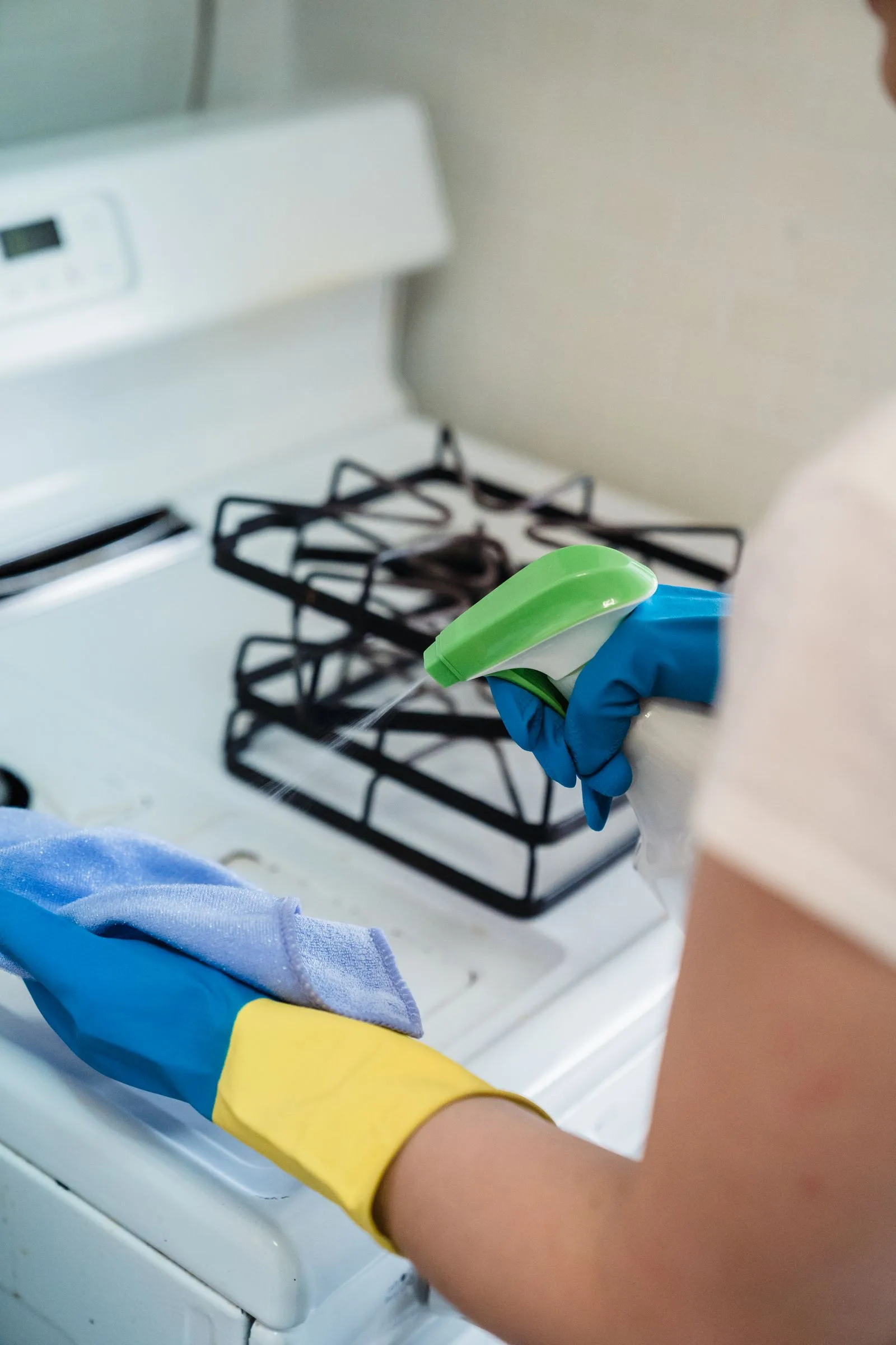 Routine cleaning inside a home