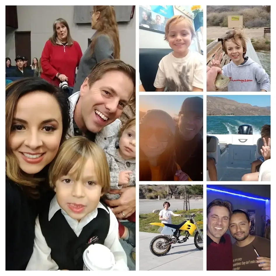 Family photo collage from Traffic Pest Solutions